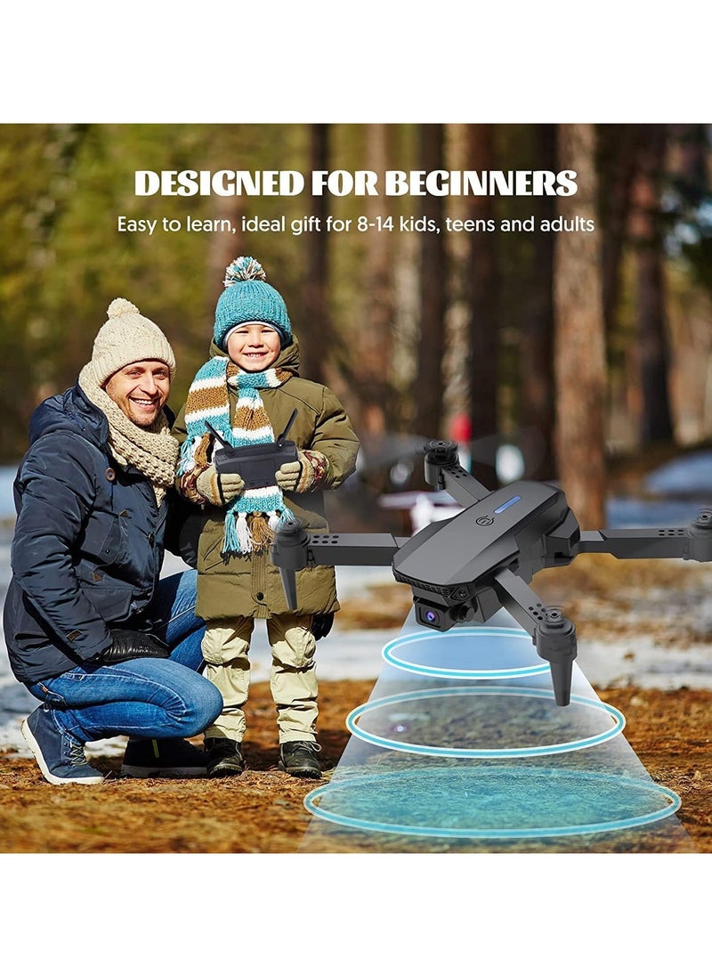 Generic - E99 PRO Drone Professional 4K HD Dual Camera Automatic Obstacle Avoidance Foldable Height Keep Mini Helicopter - Image 1