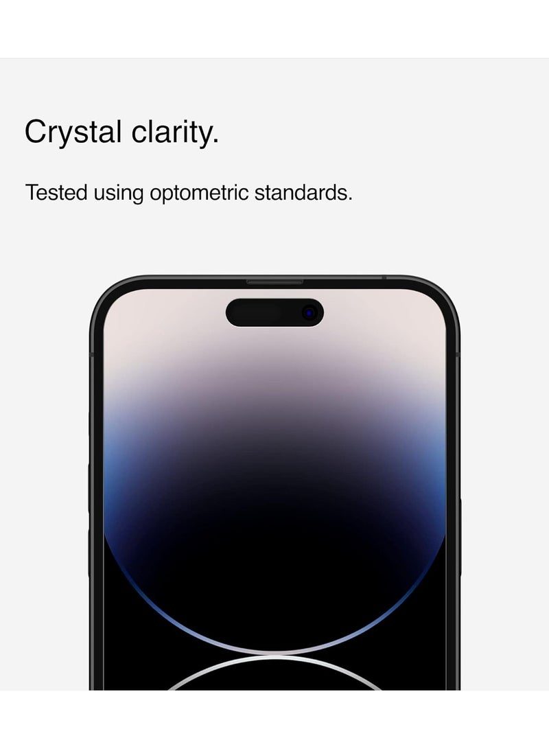 إلترازون Privacy Tempered Glass iPhone 14 Pro Max screen protector, Treated Surface with Anti-Fingerprint Coating, Anti-Spy and Bubble Free Application, Included Easy Align Tray, iPhone case compatible - Image 3