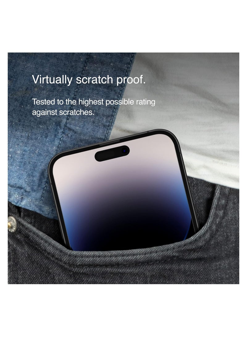إلترازون Privacy Tempered Glass iPhone 14 Pro Max screen protector, Treated Surface with Anti-Fingerprint Coating, Anti-Spy and Bubble Free Application, Included Easy Align Tray, iPhone case compatible - Image 2