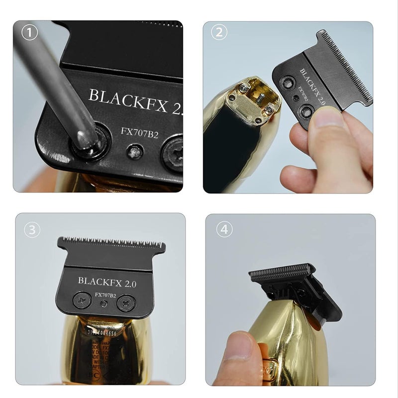 Sodaer FX707ZB2 Replacement Blades Compatible with BaBylissPRO FX787 & FX726 Trimmers, for Outlining Hair Trimmers (FX787) and Trimmers (FX726) -black - Image 5