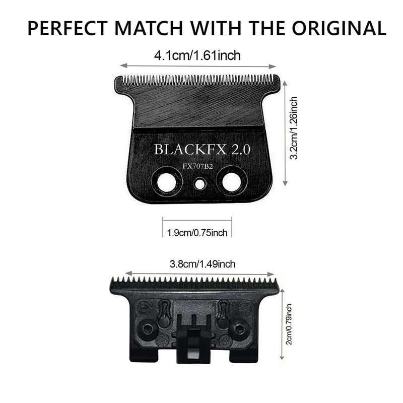 Sodaer FX707ZB2 Replacement Blades Compatible with BaBylissPRO FX787 & FX726 Trimmers, for Outlining Hair Trimmers (FX787) and Trimmers (FX726) -black - Image 3