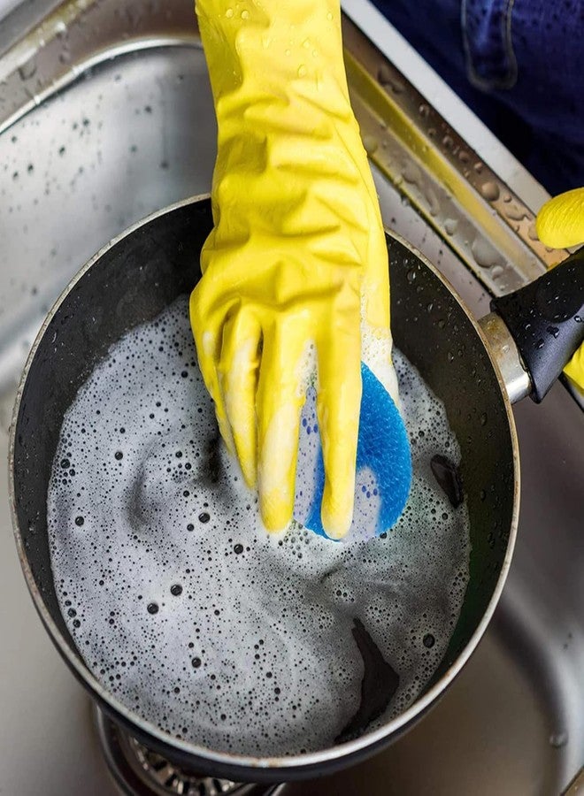 SAWSHIELD Dishwashing Sponge Antibacterial Plastic Dish Scrubber | Nylon Kitchen Cleaning Sponge Scrubber Washing Brush for Utensil Regular Size(Pack of 12)(Multicolour) - Image 4