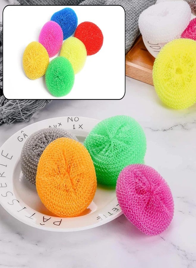 SAWSHIELD Dishwashing Sponge Antibacterial Plastic Dish Scrubber | Nylon Kitchen Cleaning Sponge Scrubber Washing Brush for Utensil Regular Size(Pack of 12)(Multicolour) - Image 5