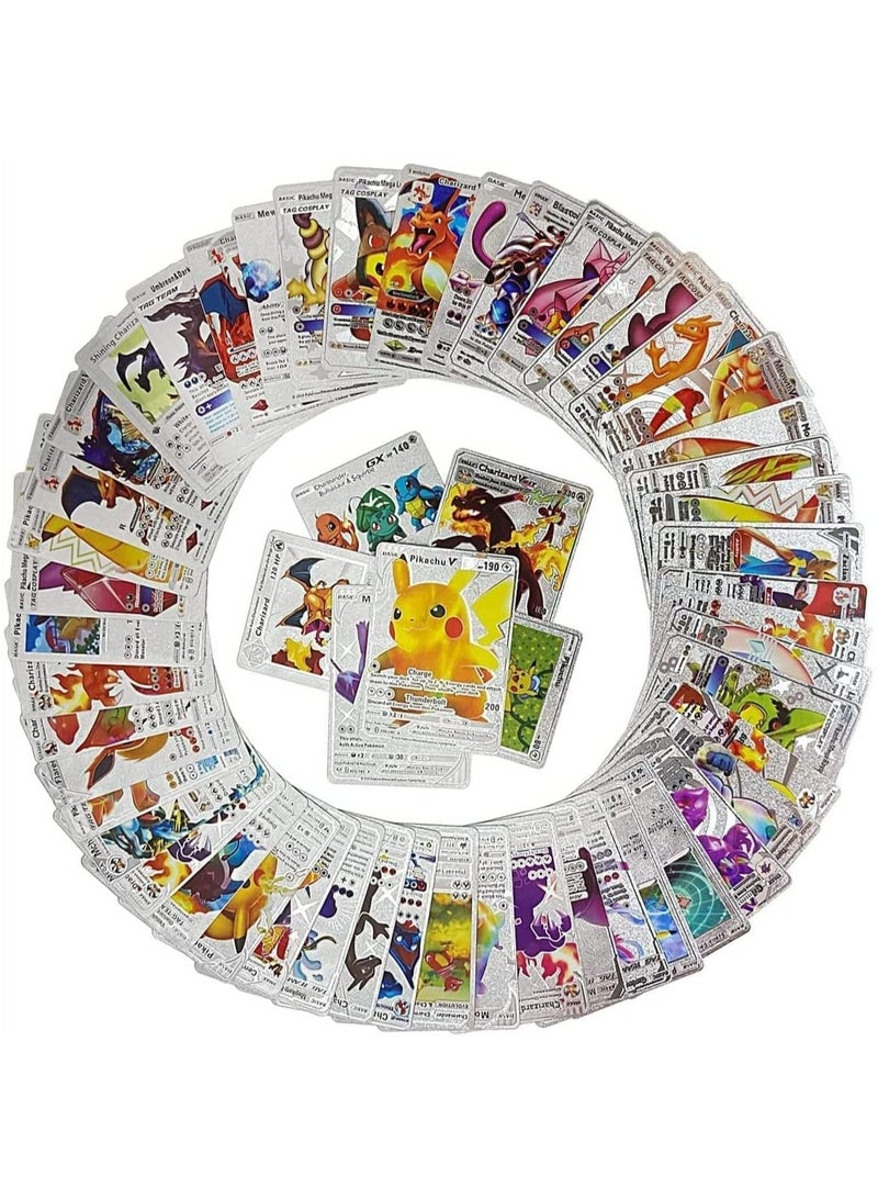 Pokemon مجموعة بطاقات بوكيمون المقاومة للماء TCG GX X 55 قطعة من مجموعة ألعاب فضية نادرة للغاية هدية للأطفال - Image 1