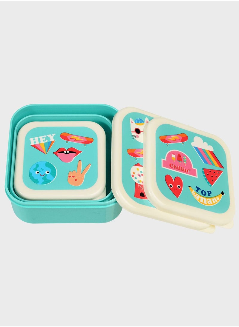 Rex London - Set Of 3 Top Banana Snack Boxes - Image 1
