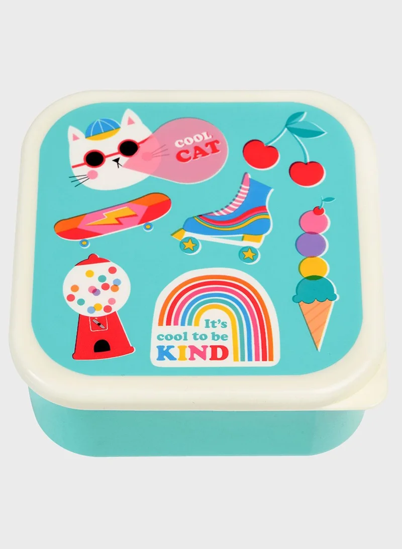 Rex London Set Of 3 Top Banana Snack Boxes