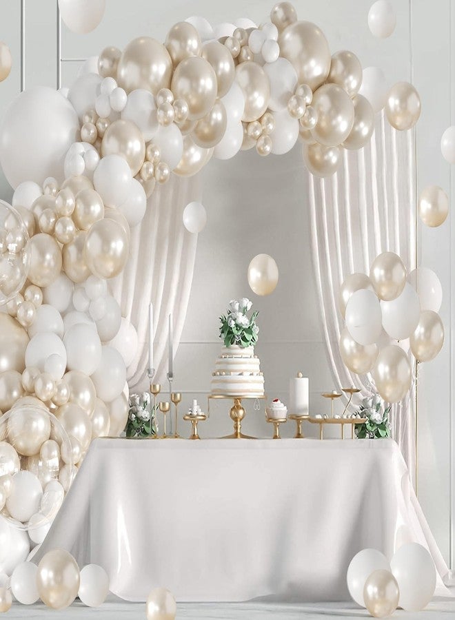 LANGASQUE Pearl White Balloon Arch Kit 101Pcs Double Stuffed Pearl Balloons Garland Arch Kit Including Pearl White Clear Balloons for Wedding Bridal Shower Engagement Baby Shower Birthday Party Decorations - Image 4