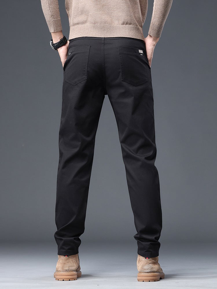 6065 تجارة خارجية بنطلون كاجوال للرجال ربيع جديد عمل قطن مستقيم ضيق يناسب جميع الأزياء بنطلونات بسيطة للرجال - Image 5