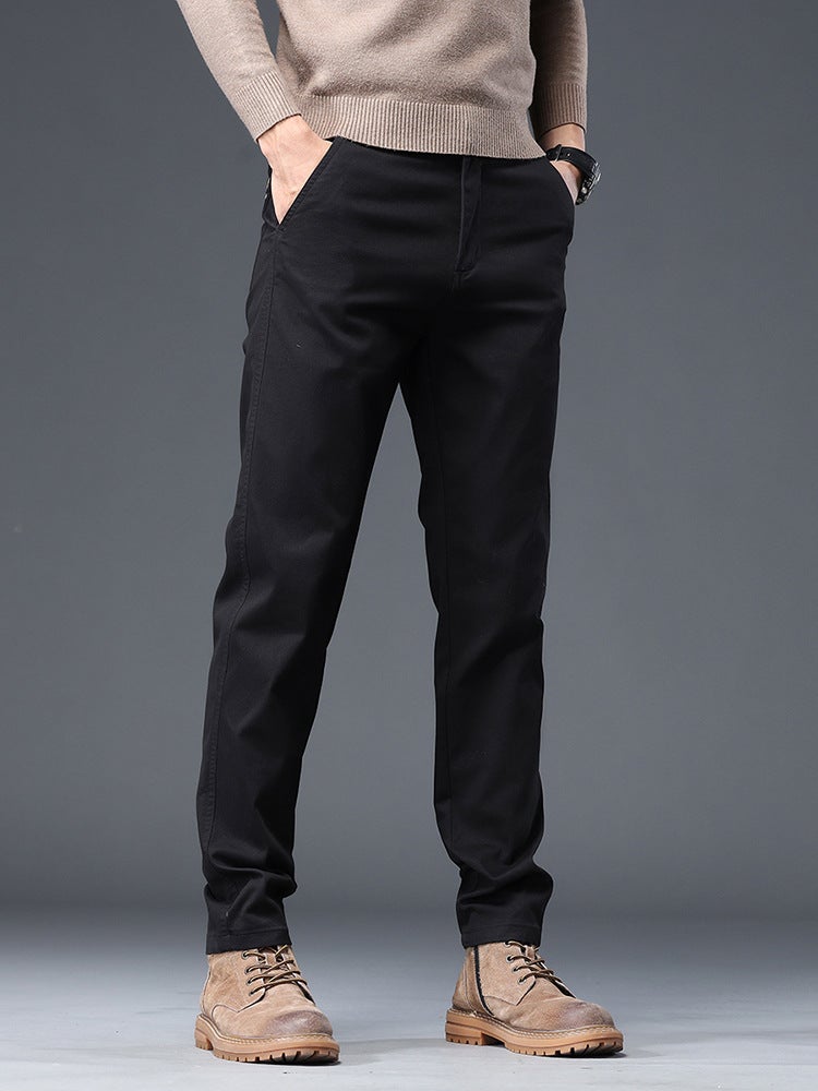 6065 تجارة خارجية بنطلون كاجوال للرجال ربيع جديد عمل قطن مستقيم ضيق يناسب جميع الأزياء بنطلونات بسيطة للرجال - Image 3