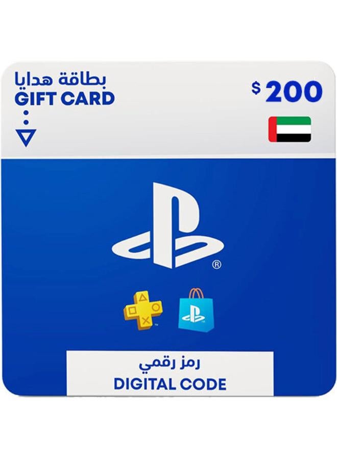 PlayStation Store DIgital Code Gift Card - UAE 200 USD