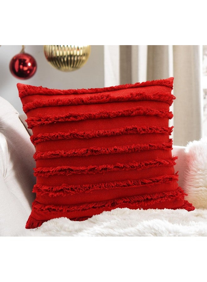 mosey mosey Red Cushion Cover 20x20 inch | Set of 2 | Red Cushion Covers 20 inch x 20 inch | Throw Pillow Cover for Decoration Gift Decor  - Image 4