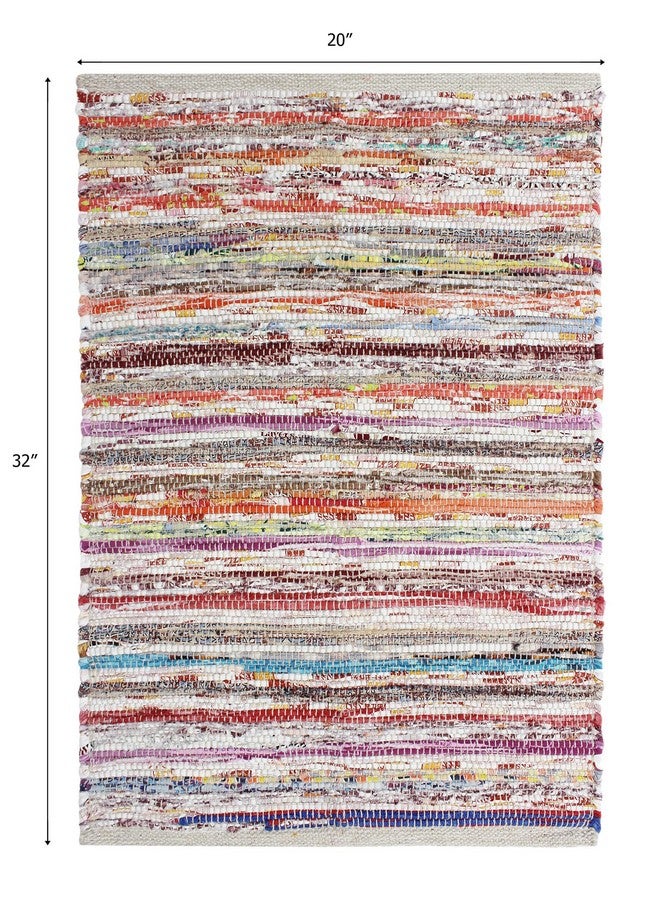 Cotton Craft حرفة القطن - 2 حزمة سجادة قطنية محبوكة عكسية 100% قطن متعددة الألوان - 20 × 32 - السجادة مصنوعة من خيوط معاد تدويرها متعددة الألوان، قد يختلف المنتج الفعلي في اللون عن الصورة المعروضة. - Image 3