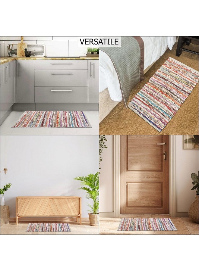 Cotton Craft حرفة القطن - 2 حزمة سجادة قطنية محبوكة عكسية 100% قطن متعددة الألوان - 20 × 32 - السجادة مصنوعة من خيوط معاد تدويرها متعددة الألوان، قد يختلف المنتج الفعلي في اللون عن الصورة المعروضة. - Image 5