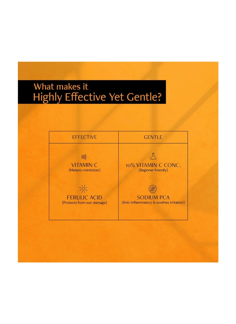 Deconstruct 10% Non-Irritating Vitamin C Face Serum For Glowing Skin|10% Vitamin C + 0.5% Ferulic Acid|Water Based Serum|Highly Stable Vitamin C Face Serum For Women And Men|Beginner Friendly|30 Ml  - Image 2