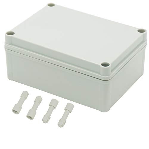 Zulkit Junction Box ABS Plastic Dustproof Waterproof IP67 Junction Boxes Universal Electrical Project Enclosure DIY Electronic Project Box Grey 6.89 x 4.92 x 2.95 inch (175 x 125 x 75 mm) - Image 1