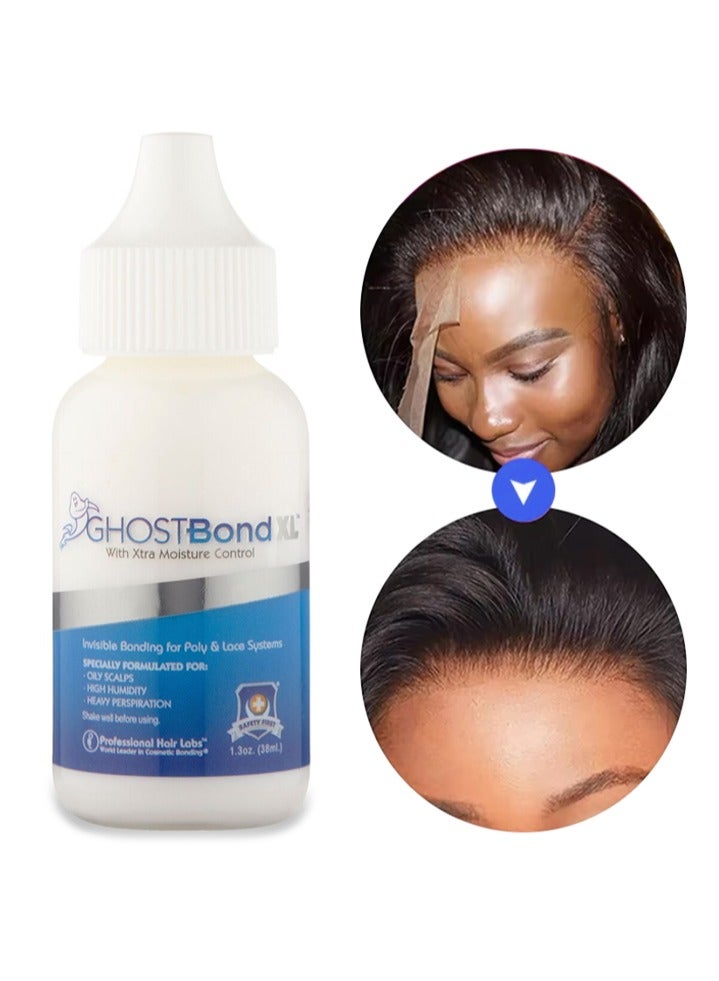 جوست بوند غراء شعر مستعار XL للشعر الغراء غير مرئي ، مقاوم للماء والزيوت ، غير سام ، سهل التطبيق للشعر المستعار وأنظمة الشعر 38 مل - Image 1
