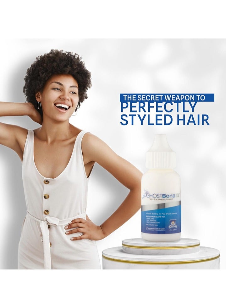 جوست بوند غراء شعر مستعار XL للشعر الغراء غير مرئي ، مقاوم للماء والزيوت ، غير سام ، سهل التطبيق للشعر المستعار وأنظمة الشعر 38 مل - Image 3