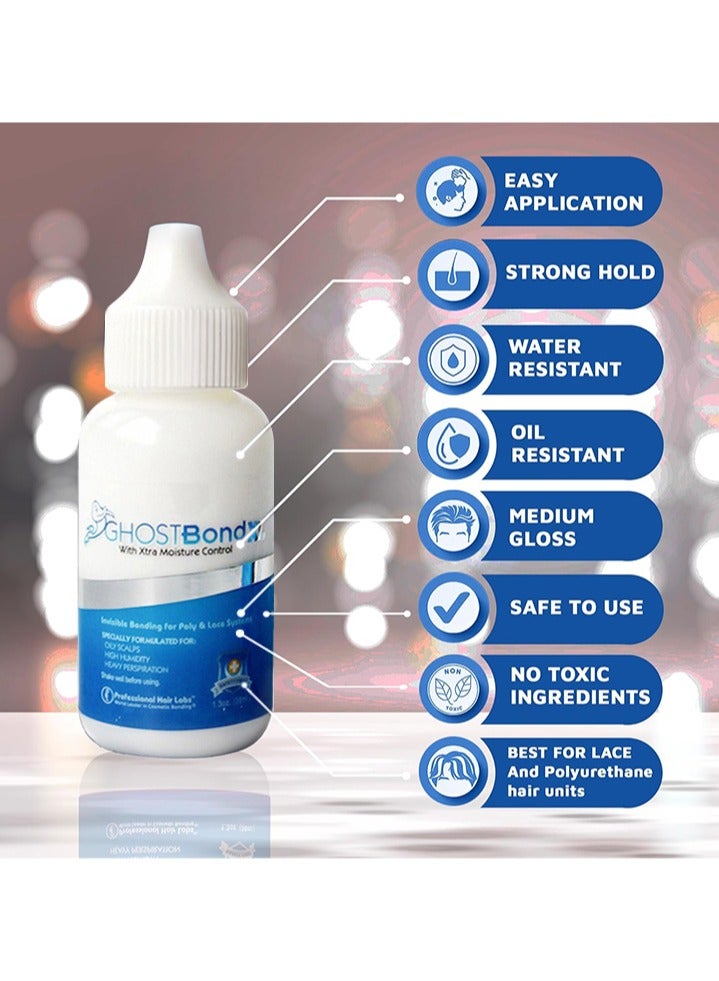 جوست بوند غراء شعر مستعار XL للشعر الغراء غير مرئي ، مقاوم للماء والزيوت ، غير سام ، سهل التطبيق للشعر المستعار وأنظمة الشعر 38 مل - Image 4