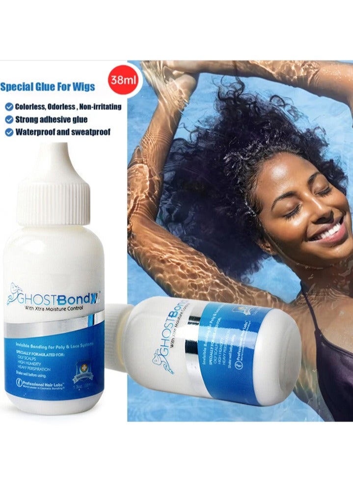 جوست بوند غراء شعر مستعار XL للشعر الغراء غير مرئي ، مقاوم للماء والزيوت ، غير سام ، سهل التطبيق للشعر المستعار وأنظمة الشعر 38 مل - Image 5