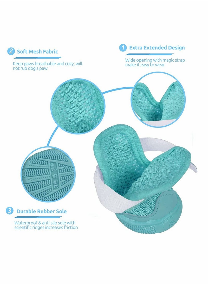 SYOSI - Dog Booties Paw Protector Breathable Dog Shoes for Small Medium Dogs, Rain Winter Snow Shoes - Image 1