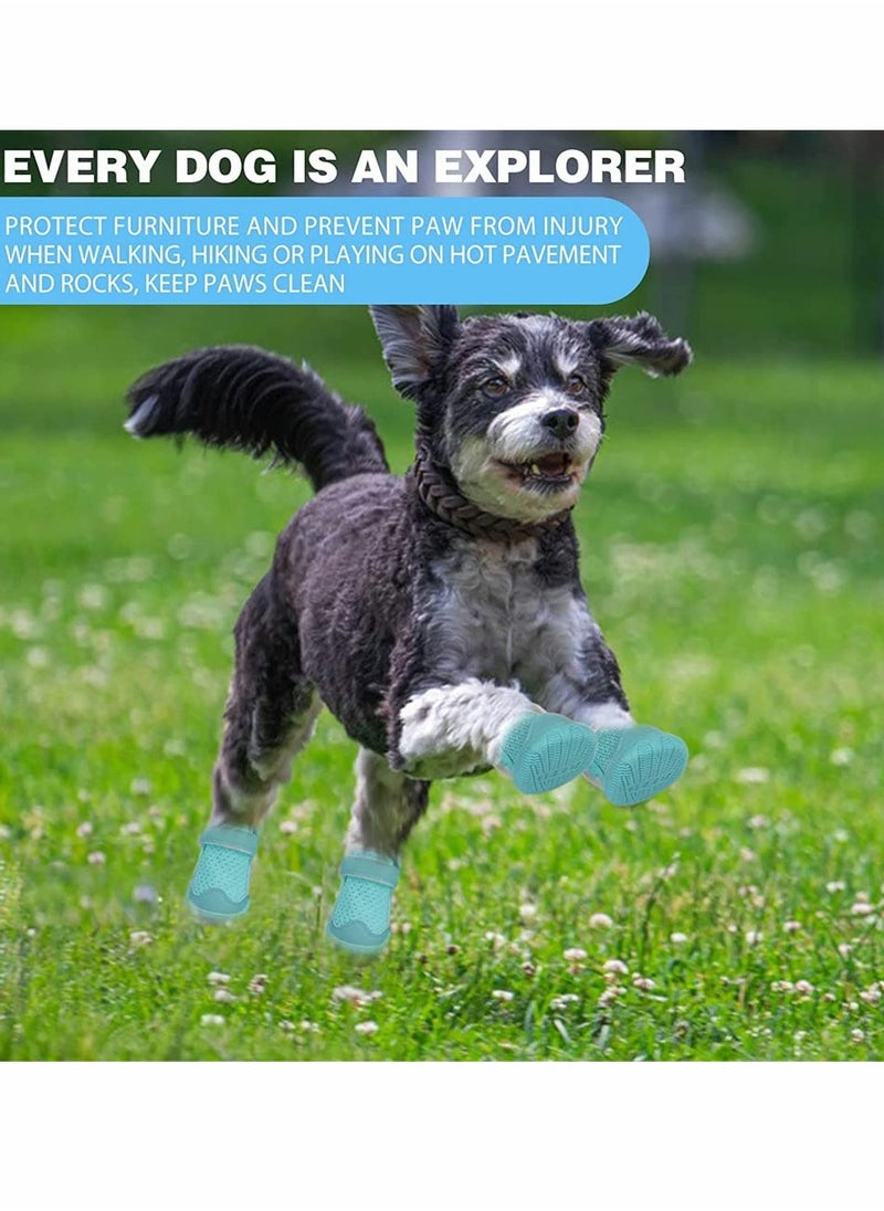 SYOSI - Dog Booties Paw Protector Breathable Dog Shoes for Small Medium Dogs, Rain Winter Snow Shoes - Image 1
