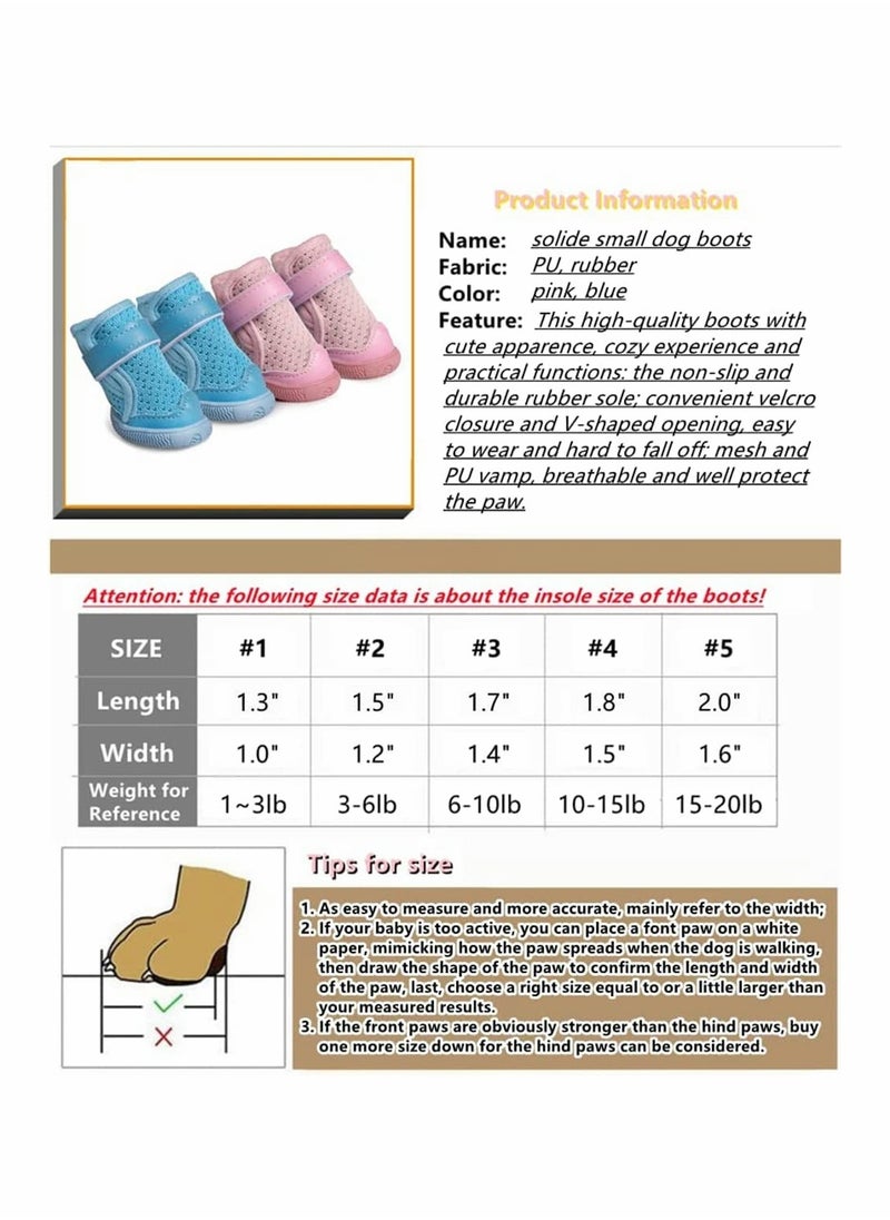 SYOSI - Dog Booties Paw Protector Breathable Dog Shoes for Small Medium Dogs, Rain Winter Snow Shoes - Image 1