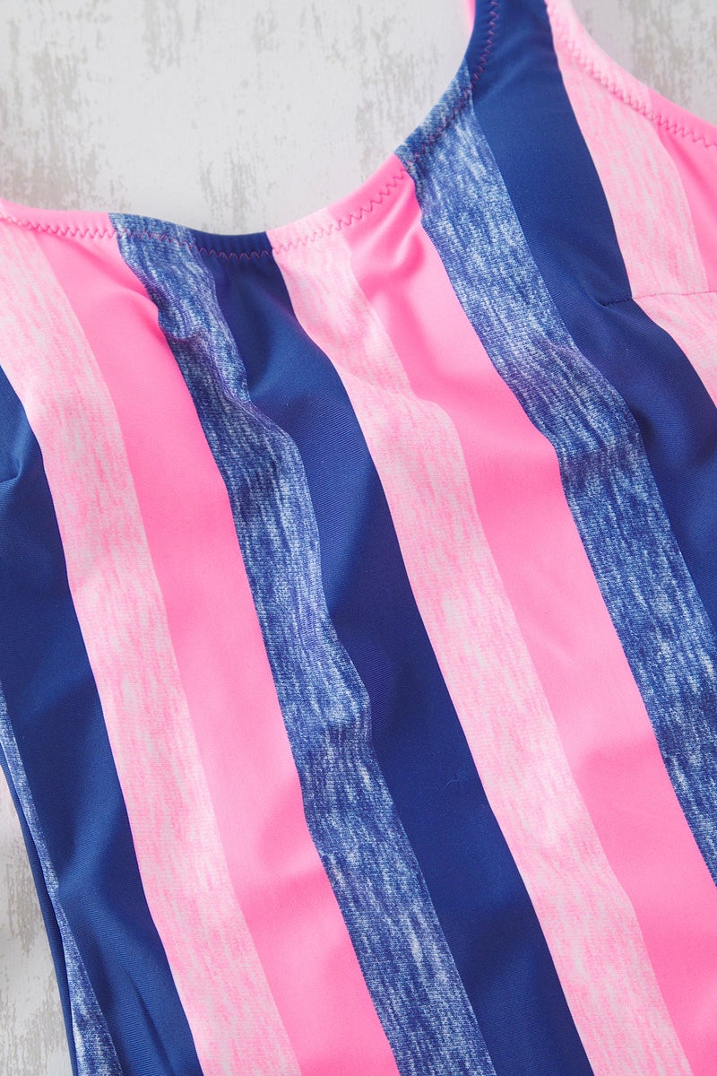 trendyol Striped Backless U-Neck Covered Regular Swimsuit Tbess25Ma00126 - Image 5