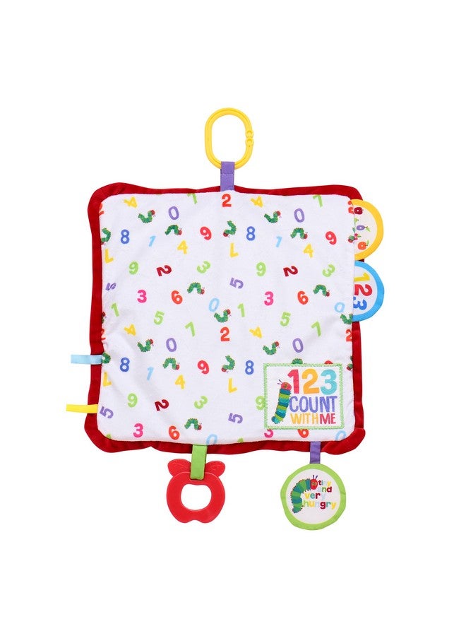 Baby Starters Baby Starters The Very Hungry Caterpillar Sensory Interactive Blanket with 6 Multi-Sensory Features and Travel Clip, Count with Me Multicolored Print, 14 inch, Eric Carle - Image 2