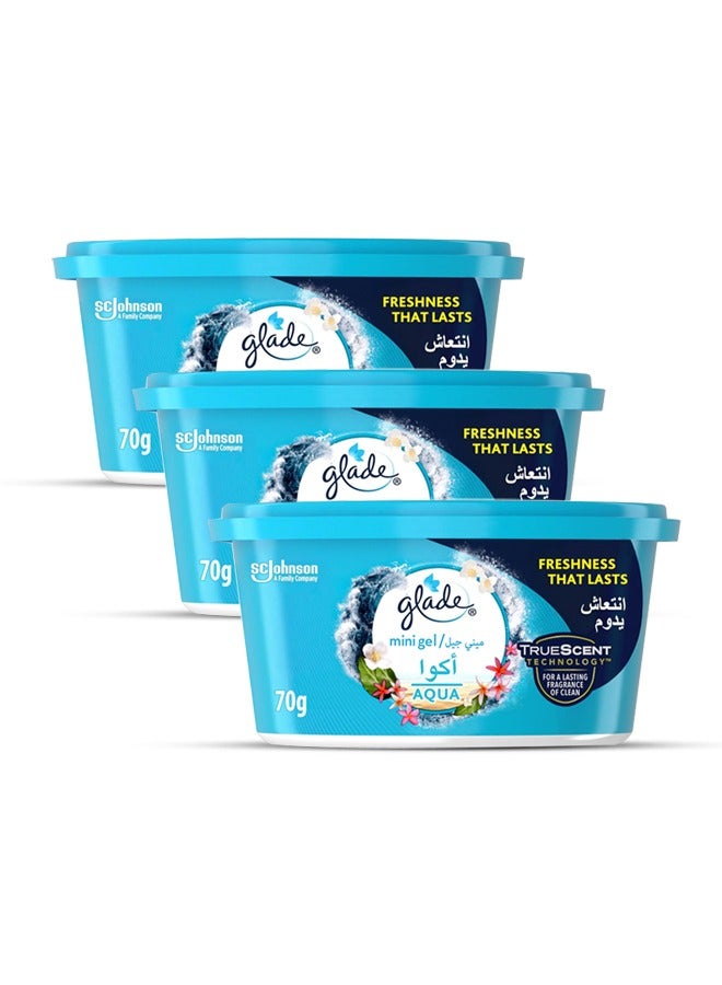 Glade Mini Gel Aqua 3x70G Pack of 3 - Image 1