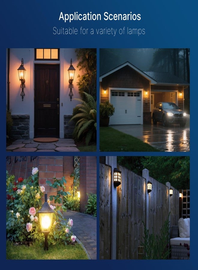 FLSNT Dusk to Dawn Outdoor Sensor ST19 LED Light Bulb, 7W (60W Eqv.), 800LM,Vintage Filament E26 Base, Auto On/Off Photocell Automatic for Energy-Efficient Outdoor Lighting, 2700K Soft White, 2 Pack - Image 5