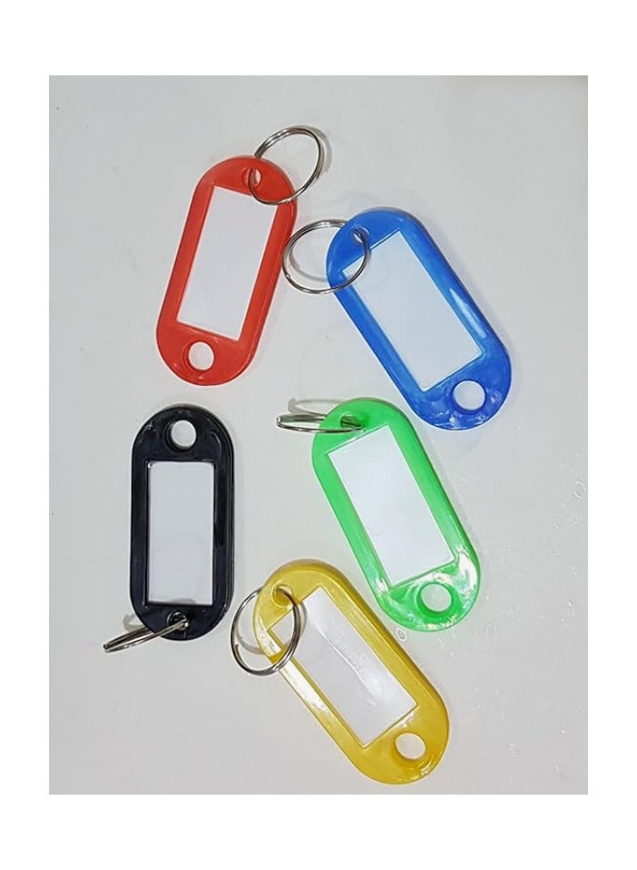 80 Pieces Plastic Card Shaped Keychains for Offices and Apartments, Multicolor - Image 2