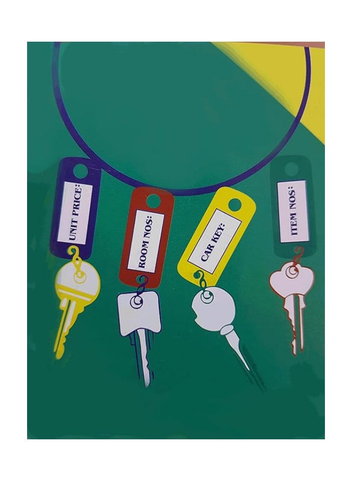 80 Pieces Plastic Card Shaped Keychains for Offices and Apartments, Multicolor - Image 3