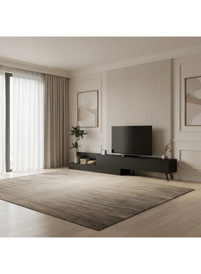 Stylish Home TV table and library, black color - TV55 (40x180x40) - Image 4