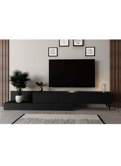 Stylish Home TV table library, black color - TV55 40x320x40 cm  - Image 2