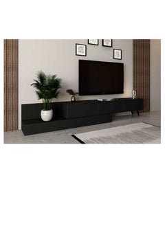 Stylish Home TV table library, black color - TV55 40x320x40 cm  - Image 3
