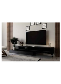 Stylish Home TV table library, black color - TV55 40x320x40 cm  - Image 4