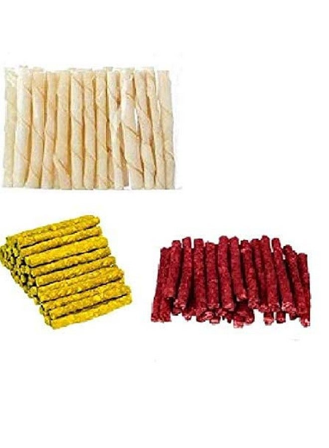 Dog Treat Food Combo (250 Gm Calcium Chew Stick + 500 Gm Chicken Munchy + 500 Gm Mutton Munchy) Pack Of 3