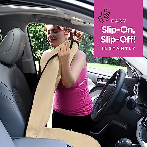 lebogner Waterproof Sweating Car Seat Cover for Post Gym Workout, Running, Swimming, Beach and Hiking, Universal Fit Anti-Slip Bucket Seat Protector for Cars, SUVs and Trucks, Machine Washable, Grey - Image 4