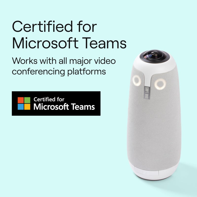 Owl Labs كاميرا مؤتمرات Owl Labs Meeting Owl 3 - 360° 1080p HD، تتبع المتحدث المدعوم بالذكاء الاصطناعي، التقاط صوت حتى 18 قدم - معتمد من Microsoft Teams - يعمل مع Zoom و Google Meet - إعداد توصيل وتشغيل - Image 5