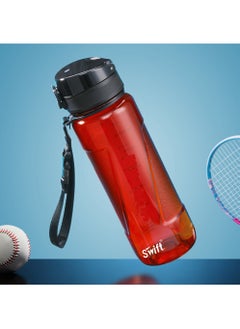 Swift 1L Sport Water Bottle with Lid Rope Portable Leakproof Outdoor Bicycle Shaker Fruit Tea Infuse Drink Space Cups For Water Plastic BPA Free, 1000ml Red  - Image 4