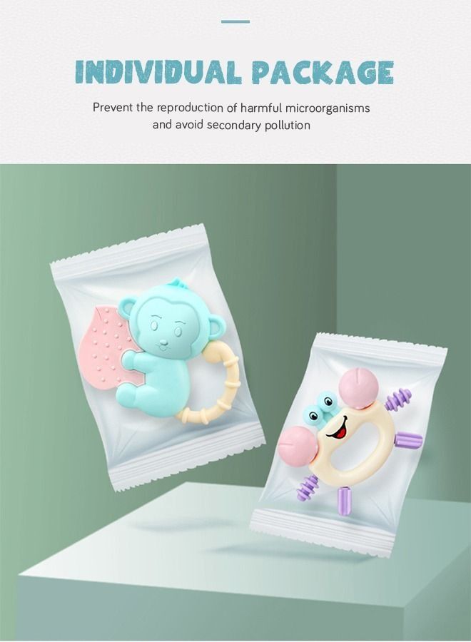 11 Piece Baby Teethers Rattles Toys Set for Newborn Infants with Storage Box Sensory Educational Tools Gifts Freezer Safe Infant and Toddler Silicone Teethers Soothe Babies Gums  - Image 4