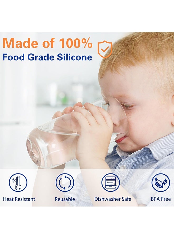 تودي جي هو 3 و 5 غالون ماء غطاء الإبريق، غطاء سيليكون قابل لإعادة الاستبدال، أغطية غير منسكبة للزجاجات لـ 55 ملم موزع مياه الزجاجات -عبوة من 3. - Image 4