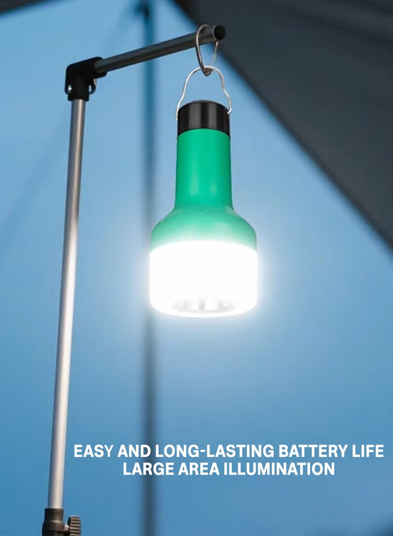 DBLEW Rechargeable LED Emergency Flashlight Bulb With Type-C Charging 15W/18W Multi-Function Camping Light For Home, Fishing & Outdoor Activities,  E27/B22 Base Cool White - Orange - Image 3