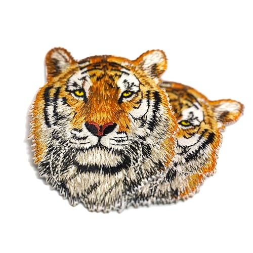 Riverbyland Iron On Patches Embroidered Tiger Pack of 2 - Image 5