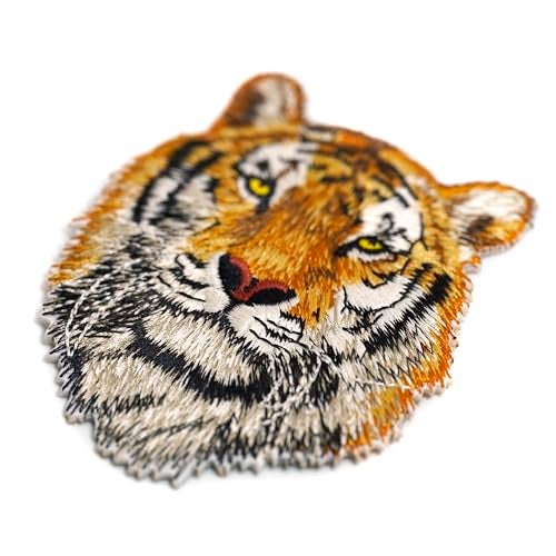 Riverbyland Iron On Patches Embroidered Tiger Pack of 2 - Image 3