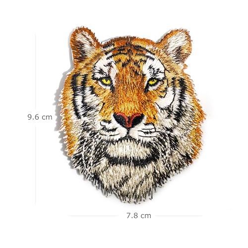 Riverbyland Iron On Patches Embroidered Tiger Pack of 2 - Image 2