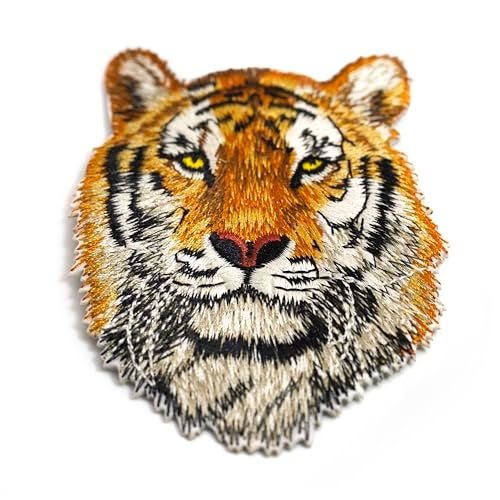Riverbyland Iron On Patches Embroidered Tiger Pack of 2 - Image 4
