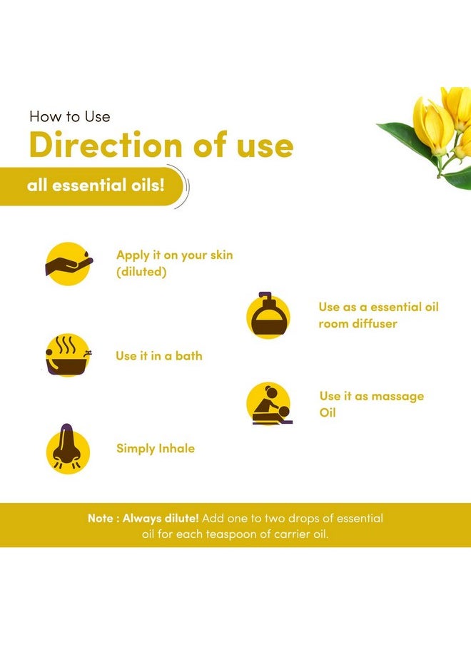 Naturalis Essence Of Nature Ylang Ylang Essential Oil For Hair And Skin Care - 120Ml  - Image 4