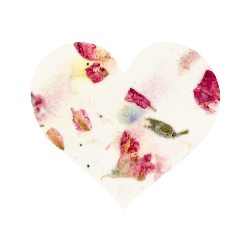 Seed Bloom 50pcs Large Pink Heart Seed Paper â€“ Plantable & Writable Wildflower Seed Paper, Unique Gift for Mom This Valentineâ€™s Day, Motherâ€™s Day, Wedding, Shower Favors, & Life Celebrations - Image 1