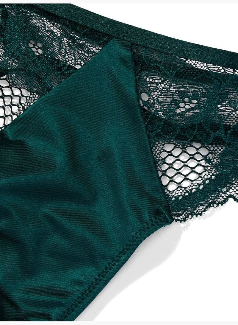 Victoria's Secret Lace Trim Thong Panty